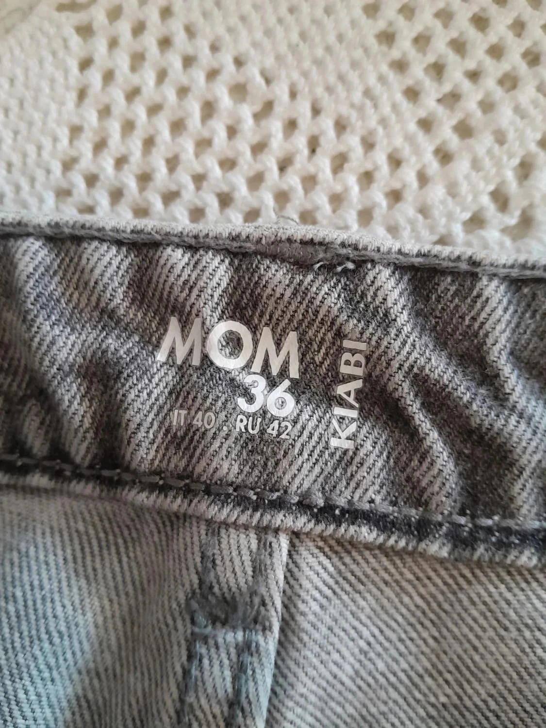 Damesjeans, kleur grijs, Merk Mom, maat 36 – photo 7